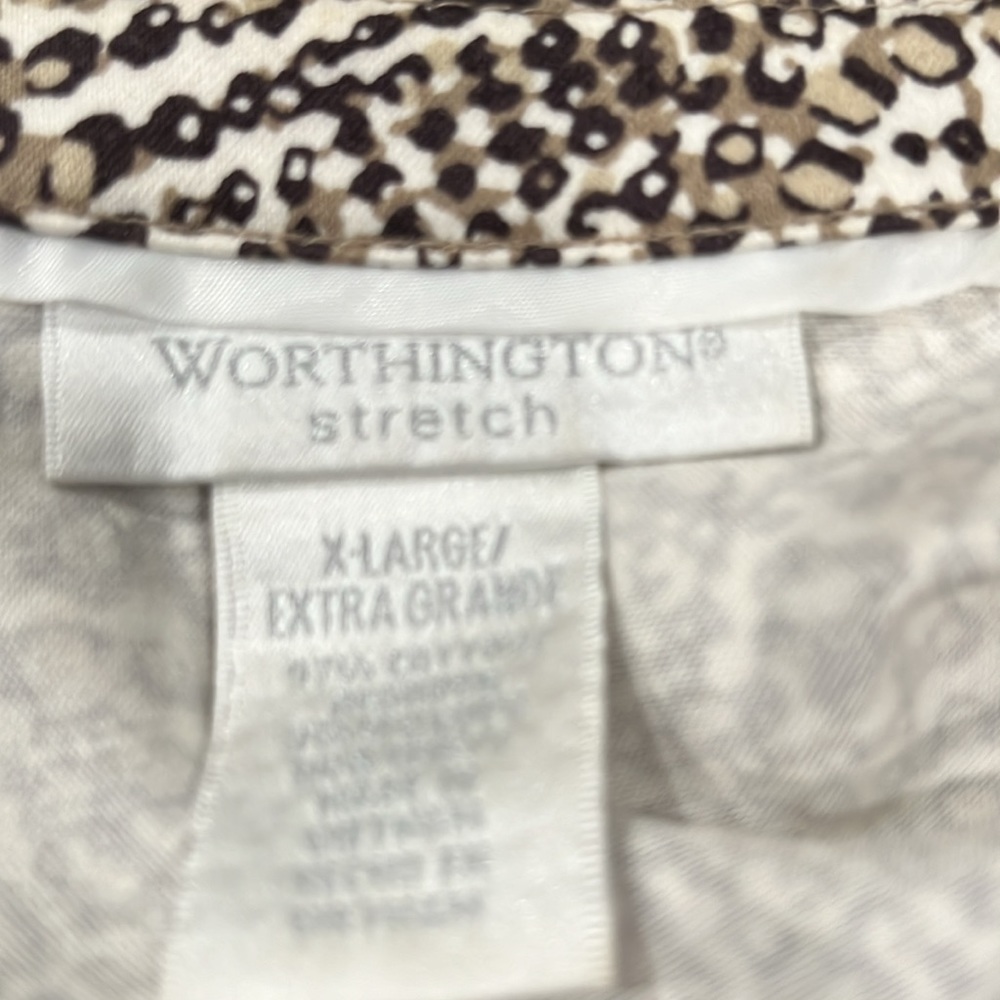 Woman jacket by Worthington stretch size XL 3quater sleeve leopard print - Picture 5 of 5